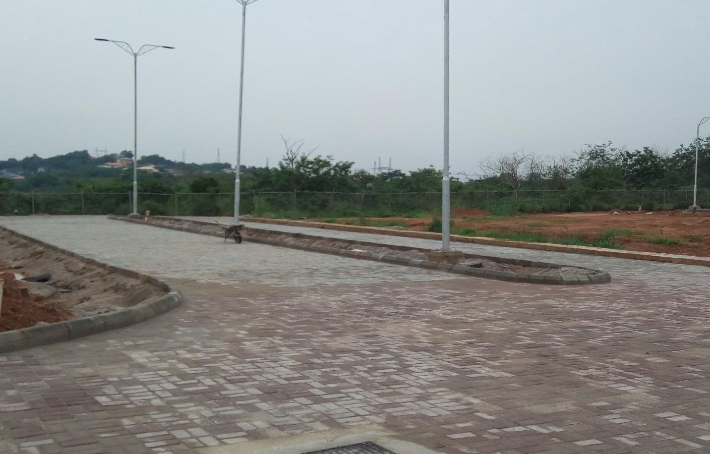 Road network construction works