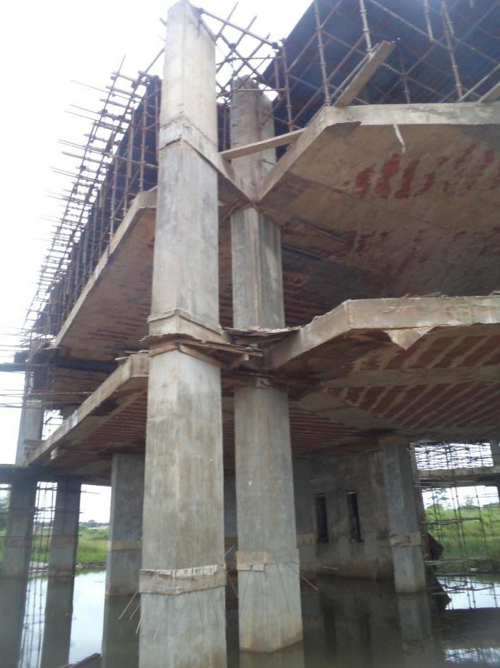 Raft foundation works for high-rise building